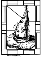 A coloring page of harry potter